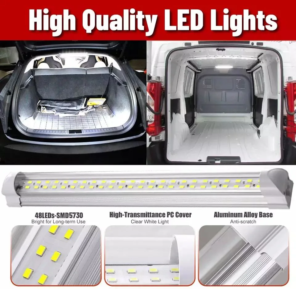 Customized 12V 48 LEDs Car Interior LED Light Bar Strip Light for Truck Trailer Boat