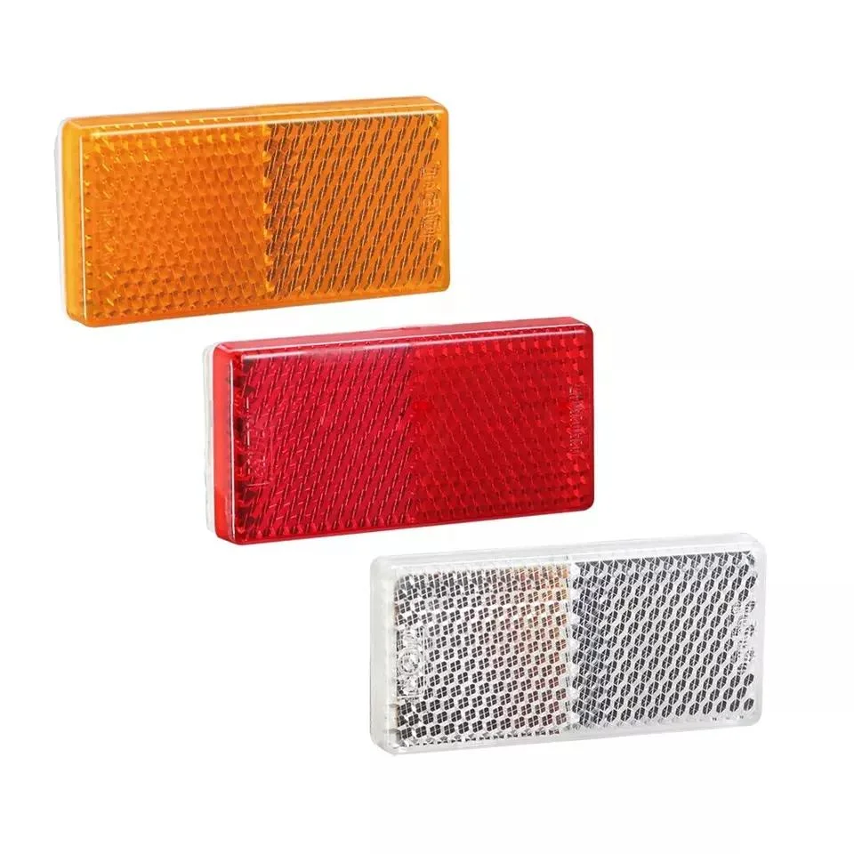 E4 Red Rectangle Truck Trailer Safety Reflectors