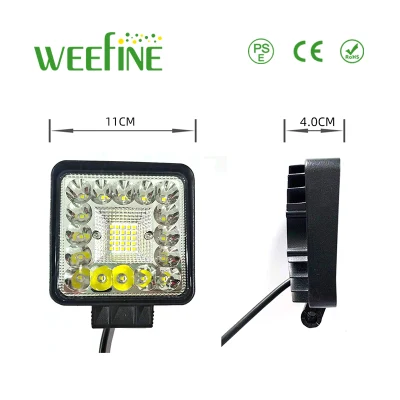 Lampe de travail LED CREE 3030 pour camion carré 123 W de marque Weefine