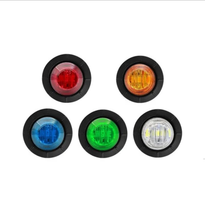 12V 24V camion côté feux de position rond lampe à LED remorque tracteur camion clignotant dégagement feu arrière