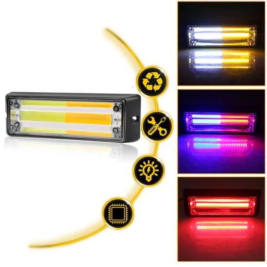 Stroboscope dynamique clignotant LED COB lumière pour véhicules COB éclairage voiture camion calandre stroboscopique Flash voyant d'avertissement