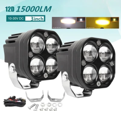 3 pouces 120W Spot Fog Light 12V Square LED Work Light pour camion hors route 4X4 Car